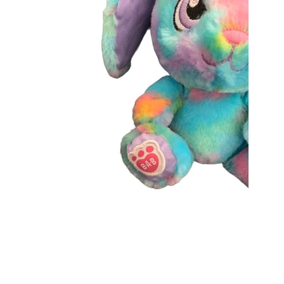 Build A Bear Smallfrys Small Frys Plush Bunny Rabbit Blue Tye Dye Die Stuffed An - Picture 2 of 4